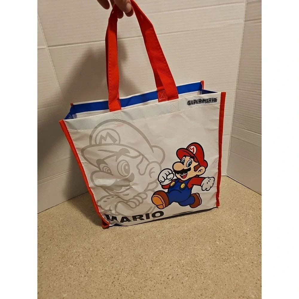 Nintendo Mario Reusable Super Mario Tote Bag Red Handles 2011